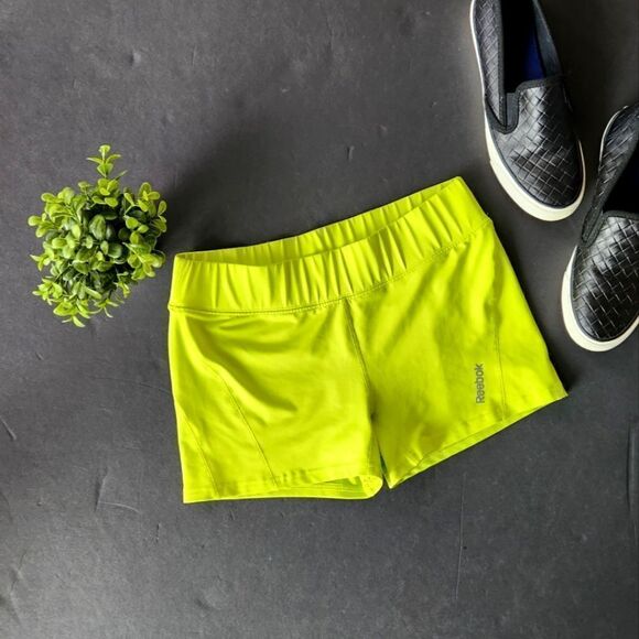Reebok Lime Green Bike Shorts - Picture 1 of 9